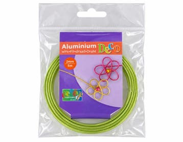 1 rol Vaessen Creative aluminiumdraad 2 mm x 5 m – mintgr., Ophalen of Verzenden, Nieuw, Kraal