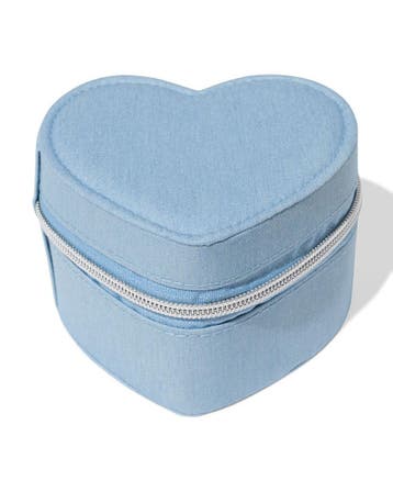 HEMA Sieradendoos 12x12x8cm denim hart laag geprijsd, Verzenden, Nieuw