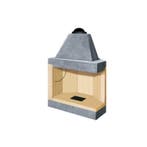 Open haard (hoek) - VZ80MDX-MSX, Huis en Inrichting, Kachels, Verzenden, Nieuw