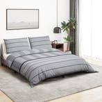 vidaXL Dekbedovertrekset 140x200 cm katoen grijs, Verzenden, Nieuw, Grijs