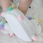 Unicorn Pantoffels Warm | One Size 36-41 | OP=OP, Wit, Nieuw, Ophalen of Verzenden, Pantoffels of Sloffen