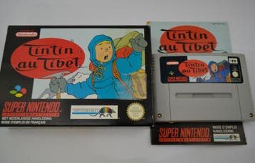 Tintin au Tibet (SNES FAH CIB), Verzenden, Zo goed als nieuw
