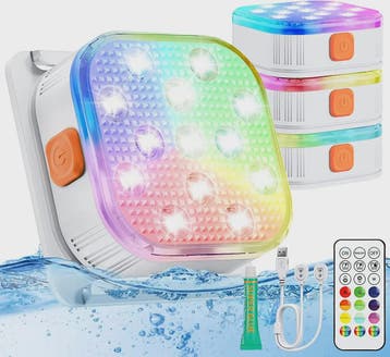 Oplaadbare LED Onderwater Verlichting voor Zwembad met Afsta, Verzenden, Nieuw