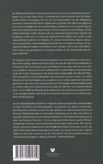 Samenwerken in het daltononderwijs 9789071501609, Boeken, Verzenden, Zo goed als nieuw