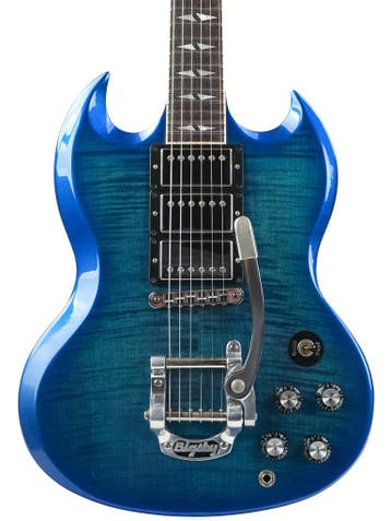 Gibson SG Deluxe Flame Top Cobalt Fade 2013 (Instrument), Ophalen of Verzenden, Zo goed als nieuw, Solid body, Gibson