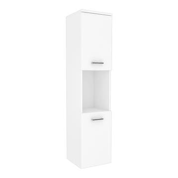 Kolomkast Krildihana 131x30x30 cm wit en zilverkleurig [en.c, Verzenden, Nieuw
