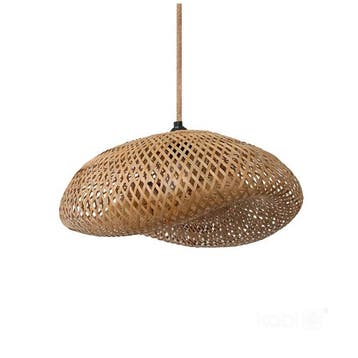 BOHO hanglamp Brugia M Ø50cm Donker Bamboe - E27 fitting..., Ophalen of Verzenden, Nieuw