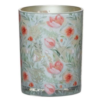 Theelichthouder roze tulpen large 18cm, Verzenden, Nieuw
