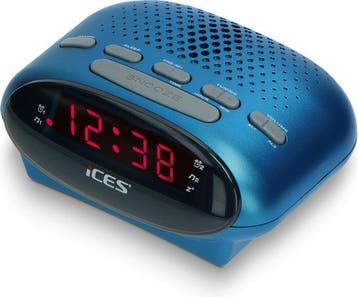 Wekkerradio - Digitale wekker - Alarmklok - Blauw - Ices - I, Verzenden, Zo goed als nieuw