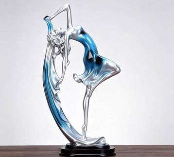Figuur - Dancing female figure - Hars, verf