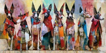Felix van Horst - Canine Canvas (XXL), Antiek en Kunst