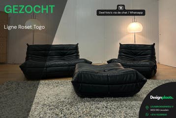 GEZOCHT: Ligne Roset Togo — Direct Inkoop, Huis en Inrichting, Ophalen of Verzenden, Zo goed als nieuw, Stof, Design Bank Bankstel Zetel Ligne Roset