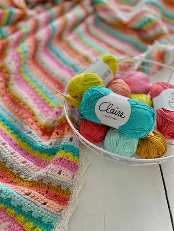 Haakpatroon Lente Deken, Hobby en Vrije tijd, Breien en Haken, Ophalen of Verzenden, Nieuw, Breien of Haken, Wol of Garen