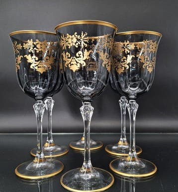 Artemisia - Drinkset (6) - Melodie - Kristal, gouden