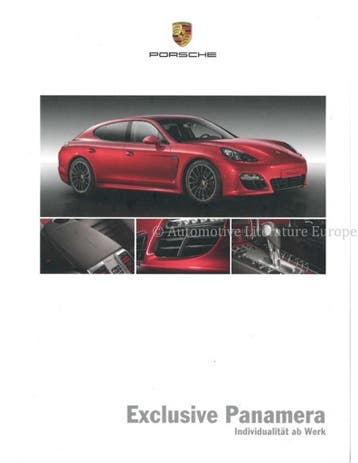 2012 PORSCHE PANAMERA EXCLUSIVE HARDCOVER BROCHURE DUITS, Nieuw, Porsche, Author