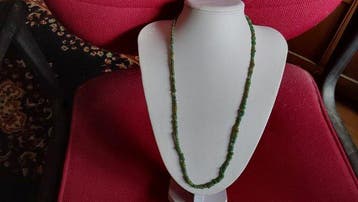 Oud-Romeins, Keizerrijk Glas Romeinse glazen kralen ketting,