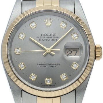 Rolex - Datejust mens watch 10P diamond - 16233G(P) - Heren, Nieuw