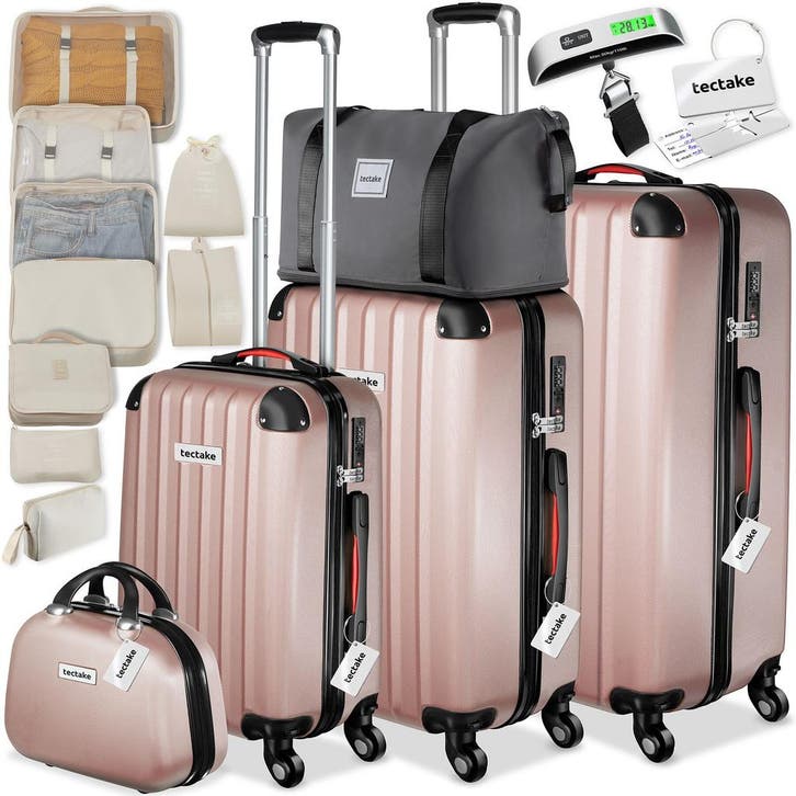 Cleo-set harde koffers met TSA-slot en kofferweegschaal, Sieraden, Tassen en Uiterlijk, Uiterlijk | Cosmetica en Make-up, Verzenden