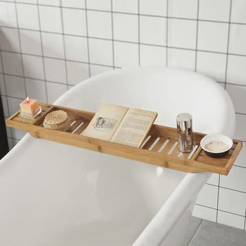 Luxe Bamboe Badplank 80cm - Extra Lang & Gelakt - Met Houder, Verzenden, Nieuw