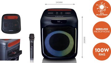 Lenco PA-KING - Draadloze Bluetooth Party Speaker - Met Verl, Verzenden, Zo goed als nieuw