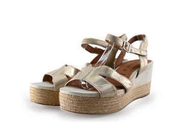 Manfield Espadrilles in maat 38 Goud, Overige kleuren, Verzenden, Zo goed als nieuw, Manfield