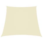 vidaXL Zonnezeil trapezium 2/4x3 m oxford stof crèmekleurig, Tuin en Terras, Verzenden, Nieuw