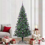 vidaXL Kunstmatig Voorverlicht Kerstboom Groen 210 cm PVC en, Verzenden, Nieuw