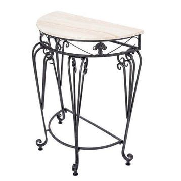 Nordic Style Iron Console Table – Elegant Semi Circular
