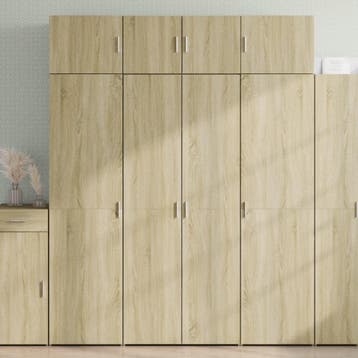 vidaXL buffetkast 80x42,5x185 cm bewerkt hout sonoma, Verzenden, Nieuw, Minder dan 100 cm, 25 tot 50 cm