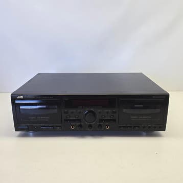 JVC TD-W718 Dubbel Cassettedeck Met Auto-Reverse, Audio, Tv en Foto, Cassettedecks, Ophalen of Verzenden