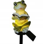 Solar LED kikker - Neutraal wit - Met schemersensor en prikp, Ophalen of Verzenden, Nieuw