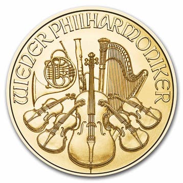 Gouden Wiener Philharmoniker 1/10 oz 2026, Verzenden, Oostenrijk, Losse munt, Goud