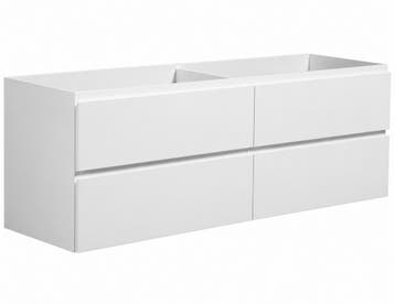 Wastafelkast Angela 160 x 48 cm Wit Hangend Wastafelmeubel, Verzenden, Nieuw, Wastafelkast