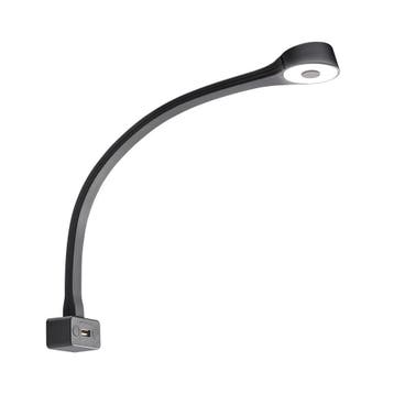 LED Lamp met Zwanenhals F Flexibel  12V Zwart, Nieuw
