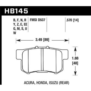 Hawk Acura / Honda / Suzuki DTC-30 Race Rear Brake Pads, Ophalen of Verzenden, Nieuw