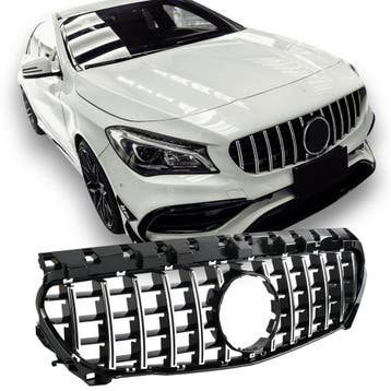 Grille geschikt voor Mercedes C117 CLA chrome + zwart |
