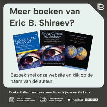 Cross-Cultural Psychology - Eric B. Shiraev 9781032407449, Verzenden, Zo goed als nieuw, Eric B. Shiraev