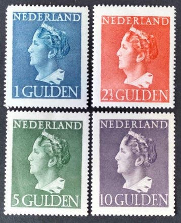 Nederland 1946 - Konijnenburg Wilhelmina - Nvph 346/349, Postzegels en Munten, Postzegels | Nederland, Gestempeld