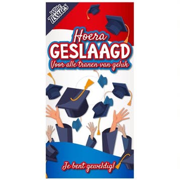 Tissuebox Geslaagd, Hobby en Vrije tijd, Ophalen of Verzenden, Nieuw