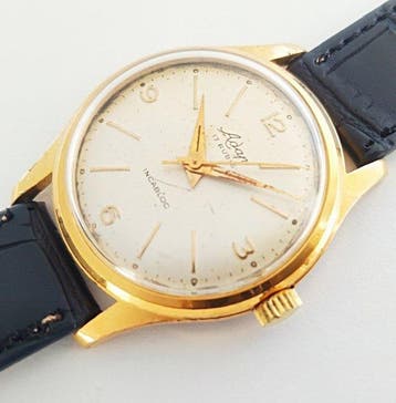 Adap - Swiss - gold plated - mens - dress watch - Zonder, Nieuw