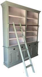 Boekenkast Engels groen met trap Kesteren 200 x 240cm, Ophalen of Verzenden, Nieuw