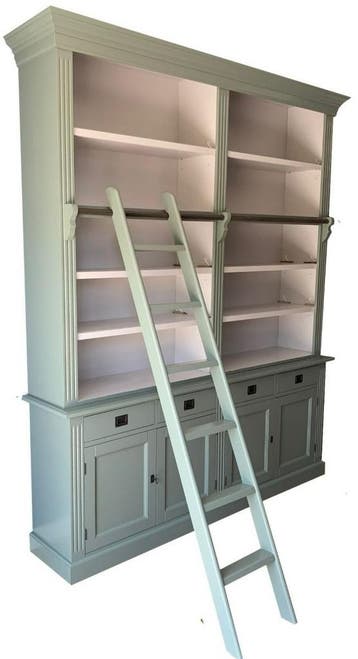 Boekenkast Engels groen met trap Kesteren 200 x 240cm, Huis en Inrichting, Kasten | Boekenkasten, Ophalen of Verzenden, Nieuw