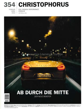 2012 PORSCHE CHRISTOPHORUS MAGAZINE 354 DUITS, Nieuw, Porsche, Author