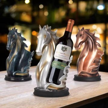 Paardenbeeld Wijnfleshouder – Decoratief Wijnrek voor 1 Fles, Verzenden, Nieuw