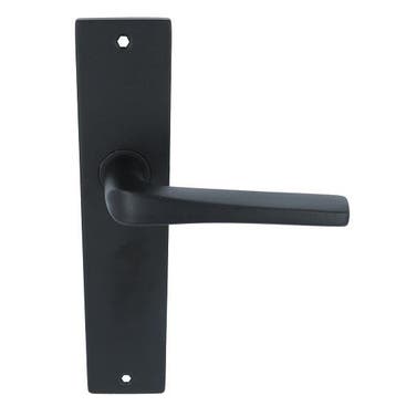 Deurklink Basis Wig Massief zwart Op langschild Blind, Verzenden, Nieuw