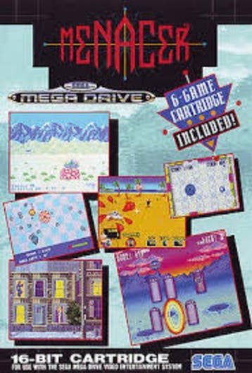 6 Game Cartridge - Menacer in Doos - Sega Megadrive, Spelcomputers en Games, Ophalen of Verzenden, Zo goed als nieuw