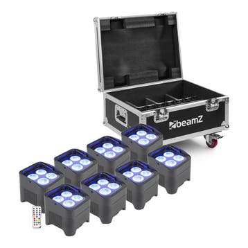 BeamZ BBP94 Uplight set van 8x BBP94 in FCC9 flightcase, Verzenden, Nieuw