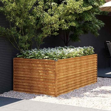 vidaXL Plantenbak verhoogd 196x100x69 cm cortenstaal, 100 cm of meer, Verzenden, Nieuw, Metaal