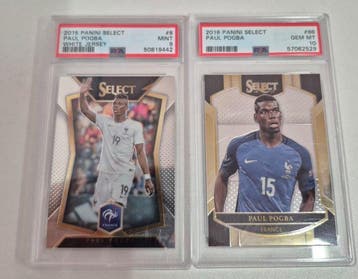 Lotto 2x Paul Pogba Panini Select FRANCIA - PSA 9 MINT & PSA, Nieuw