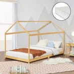[en.casa] Kinderbed Vindafjord huisbed met matras bamboe 90x, Verzenden, Nieuw